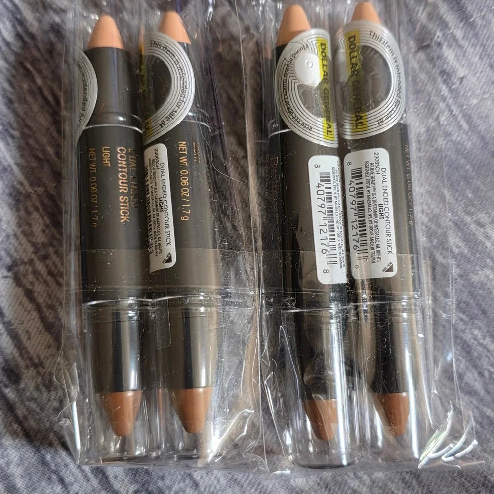 4pk Believe Beauty Dual Ended Contour Stick Light  Cream Makeup